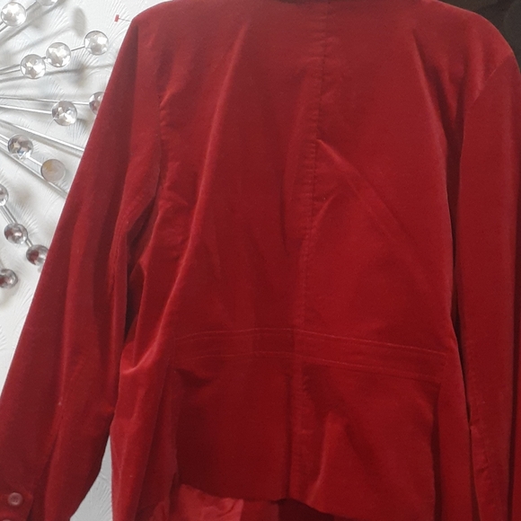 Torrid red velvet feel blazer jacket size 2 - Picture 6 of 9